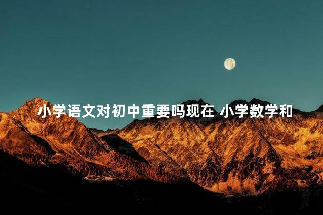 小学语文对初中重要吗现在 小学数学和初中数学有联系吗